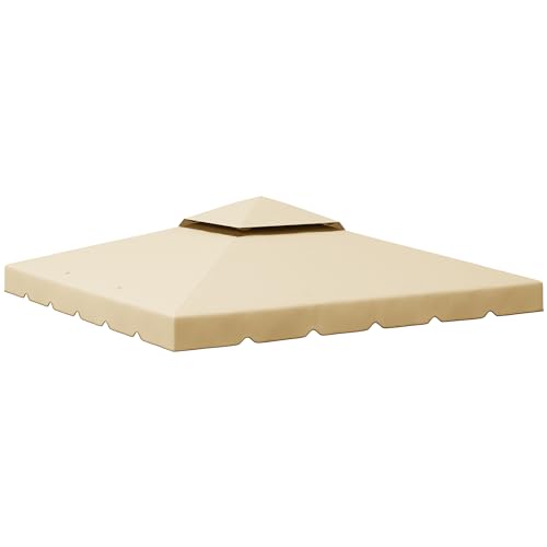 Teto Duplo Outsunny Gazebo Exterior 8 Orifícios de Drenagem 2.96 x 2.96m Outsunny - Acessórios para toldos e gazebos - duplo, gazebo, exterior, orifícios de drenagem, 2.96x2.96m