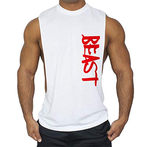 T-shirt para Homem HOT CAT 100% Algodão Branco para Musculação (L) HOTCAT - Roupa - algodão, branco, musculação