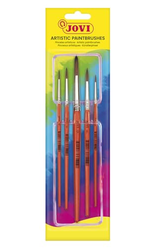 Conjunto de 5 Pincéis JOVI para Água (Multicor) Jovi - Meios de pintura - conjunto, 5 pincéis, jovi, água, multicor