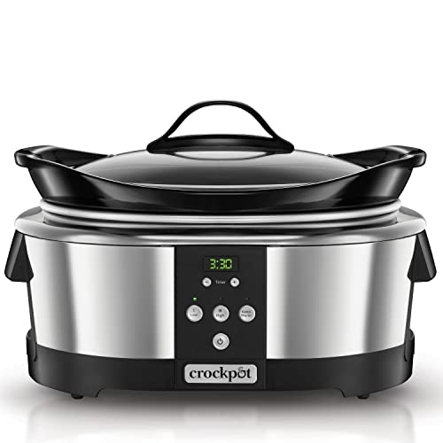 Crock Pot SCCPVC600E - Slow Cooker (Preparação de Alimentos a Frio) Crock-Pot - Panelas elétricas de cozimento lento - 5,7 L, 6 pessoas, digital, 900 W