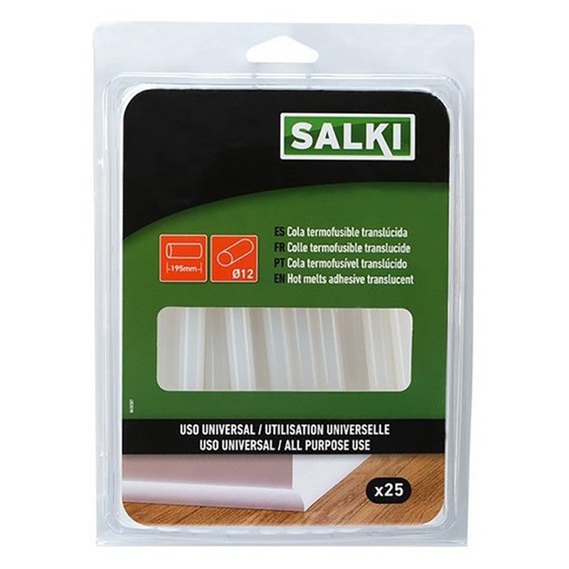 Cola Termofusível Universal 11,5X195Mm Transparente e Amarelo SALKI SALKI - Adesivos e ímãs para artesanato - transparente, amarelo, termofusível, fibra óptica