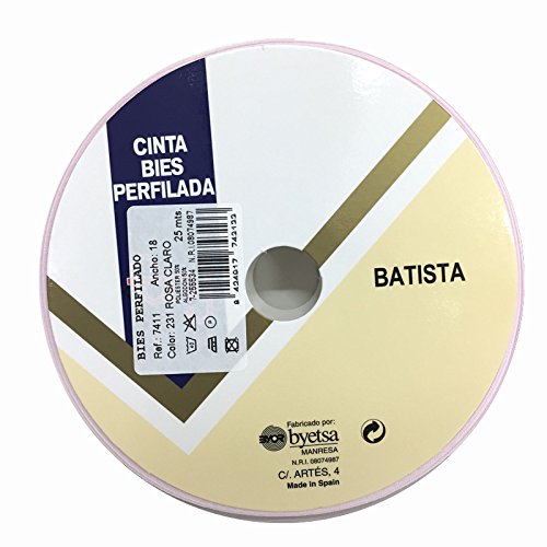 Fita para Encaixe de Arco de Bebé 18Mm Rosa 25 M Byetsa - Fitas e apliques - rosa, 18 mm, 2,5 m, poliéster/algodão