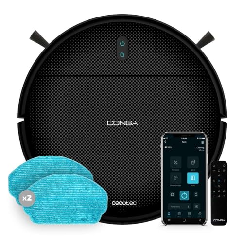 Aspirador Robô CECOTEC Conga 999 Origin X-Treme (Autonomia 120 min) Cecotec - Aspiradores - autonomia 120 min, bateria ião-lítio, 2600 mAh, preto branco