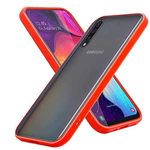 Capa para Samsung Galaxy A70 Vermelho CADORABO - Capas para telemóveis - rígida, vermelho, samsung, plástico, silicona