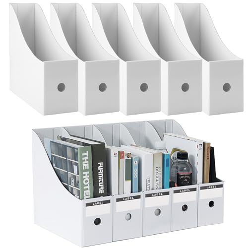 Caixa de Arrumação ZEEREE Branco (Plástico - 21.5 x 10.2 x 25 cm) ZEEREE - Organizadores de mesa - papel kraft, durável, 21.5 x 10.2 x 25 cm