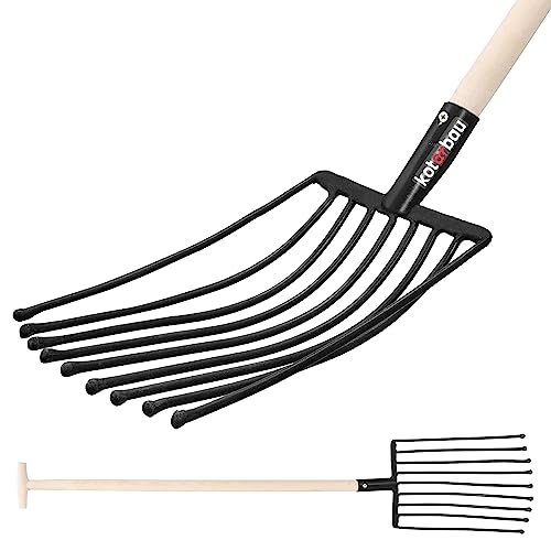 Kotarbau 9 Tooth Garden Fork Garden Trowel KOTARBAU - Ferramentas de jardinagem - 9 dentes, faca de jardim, tampão de jardim
