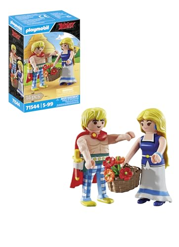 Playmobil Asterix: Tragicómix e Falbalá (Idade mínima recomendada: 5 anos) PLAYMOBIL - Brinquedos - Falbalá, Tragicómix, 2 cabeças, 3 cabeças
