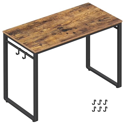 Secretária VASAGLE LWD045B01 (Castanho - Aglomerado e Aço) VASAGLE - Mesas - castanho, aglomerado, aço, 50 kg