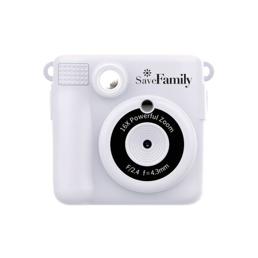 Máquina Fotográfica Instantânea SAVEFAMILYPRINT Digital Rosa SaveFamily - Câmeras digitais - rosa, cartão sd, flash incorporado, impressão térmica