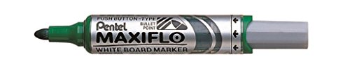 Marcador PENTEL Maxiflo Verde (Ponta de 3.5 a 6 mm) Pentel - Marcadores e marcadores de texto - ponta 3.5 a 6 mm, tinta à base de água, corpo ergonómico, clip
