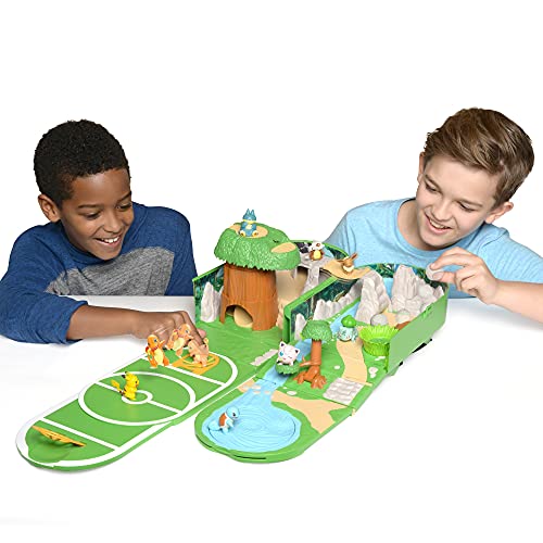 Figura de Ação BIZAK Playset World Pokémon Transformable Jazwares - Brinquedos - transformável, 6 zonas, batalha, ponte