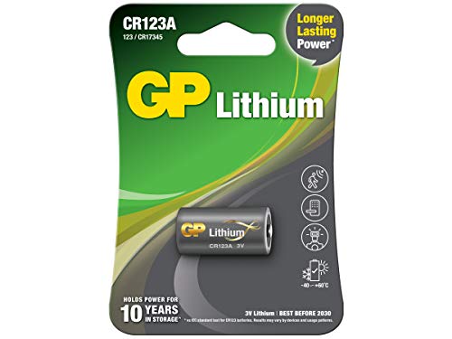Pilhas Não Recarregáveis GP BATTERIES Specialty Series 070CR123AD1 GP BATTERIES - Baterias - litio, 3 V, cr123a, preto