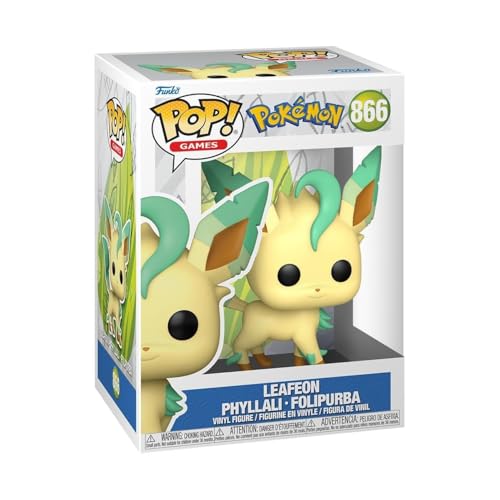 Figura FUNKO POP! Games: Pokémon Leafeon Funko - Brinquedos - vinil, 9 cm, caixa original, pokemon