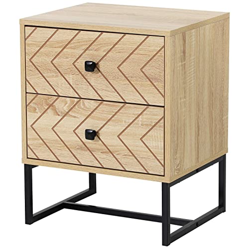 Mesa de cabeceira de madeira HOMCOM | 48 x 39,5 x 60 cm HOMCOM - Mesinhas de cabeceira - madeira, 48x39.5x60 cm