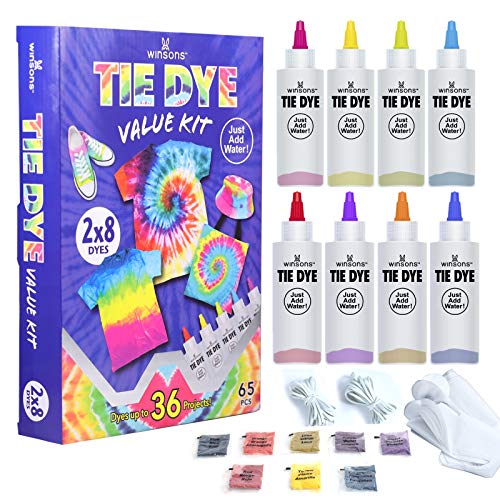 Kit de Artesanato WINSONS Tie Dye (Idade Mínima: 4 Anos) Winsons (Hong Kong) Internet Technology Company Ltd. - Produtos químicos - tie-dye, algodão, tintas, idade mínima 4 anos