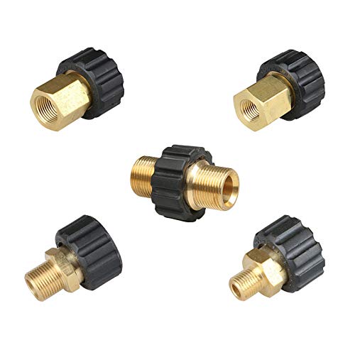 Conector de mangueira de água alta pressão t&f m22 para m22 (Ferramentas) T&F - Móveis de exterior - latão, 55 cm, macho a macho, diâmetro interior 14mm
