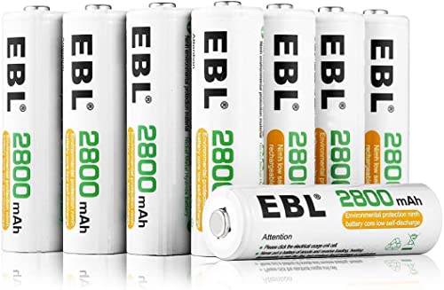 Pilhas EBL 2800mAh AA de Alta Capacidad Ni-MH ProCyco com 1200 Tech EBL - Baterias de uso geral - 2800 mAh, ni-mh, aa, 1200 tech
