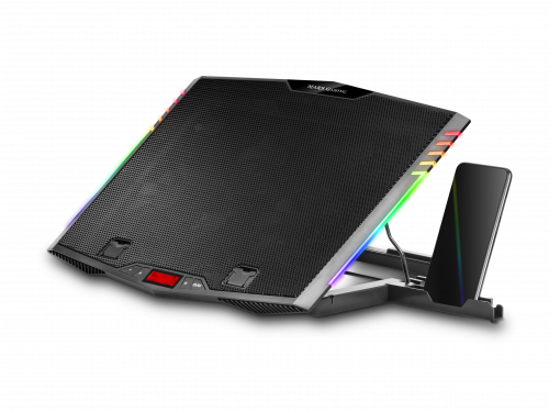 Suporte Cooler MARS GAMING MNBC5 (Universal) Mars Gaming - Peças de refrigeração de sistema de computador - rgb dinâmica, universal, 6 ventiladores, stand 7 posições