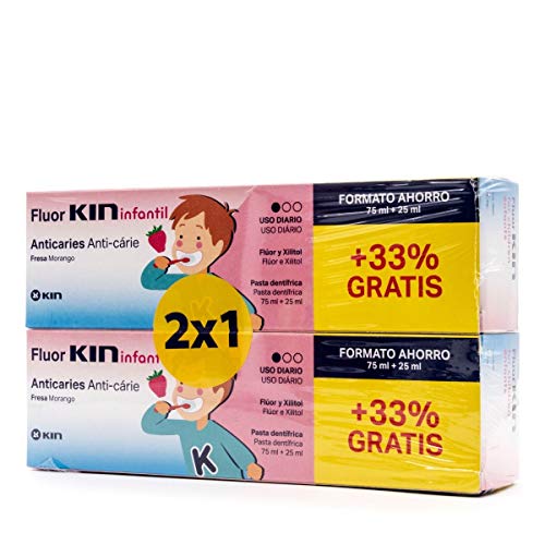 Pasta de Dentes Infantil Fluor Kin Fresca (75 ml) KIN - Cuidados com a higiene oral - infantil, flúor, 75 ml