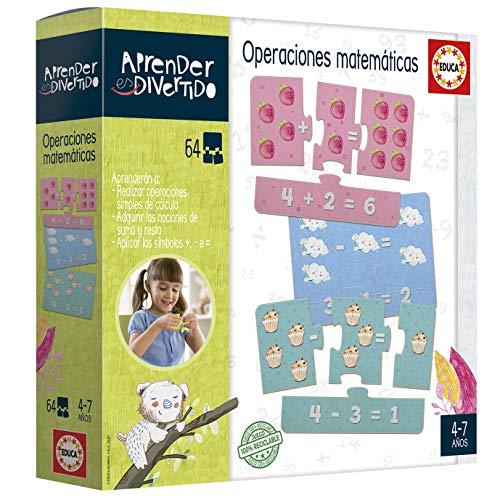 Jogo de Tabuleiro EDUCA BORRAS Learn is Fun (Idade Mínima Recomendada: 4 anos) Educa Borrás - Jogos - sumas, restas, 4 anos, operaciones simples