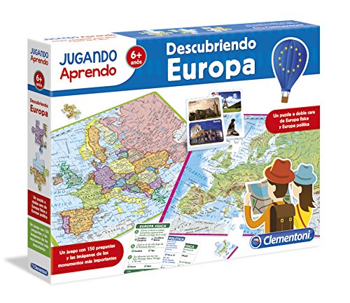 Jogo Didático CLEMENTONI Descubre Europa (Idade Mínima: 3) CLEMENTONI - Livros - puzzle, cartas, curiosidades, informações