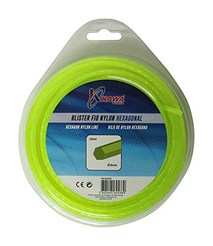 Fio para Corta-Sebes KAWAPOWER KW100-83 (0.4 mm) KAWAPOWER - Acessórios para aparadores de erva - 1,5 m, 0.4 mm, nylon, compatível