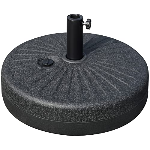 Base de Guarda-Sol Outsunny | 51 x 28 cm - Preto Outsunny - Bases para guarda-sóis de exterior - 51 x 28 cm, preto