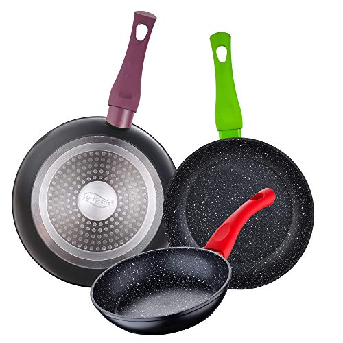 Conjunto de 3 Panelas SAN IGNACIO Jolie (Alumínio - Preto) San Ignacio - Frigideiras e panelas de fritar - alumínio, preto, 3 panelas