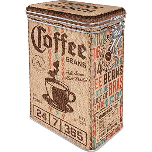 Caixa de Café NOSTALGIC ART Retro (Cinzento - PVC) Nostalgic-Art - Utensílios de mesa - retro, pvc, cartão