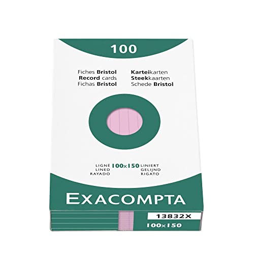 Cartões para Registros EXACOMPTE Bristol 100 X 150 Mm EXACOMPTA - Papel para fichários - cartões, registros, exacompte, Bristol, 100 x 150 mm