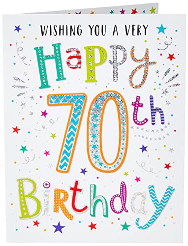 Cartão de Felicitação LINDY'S 70 Anos (Branco) Regal Publishing - Cartões de cumprimentos e de nota - felicitação, 70 anos, branco