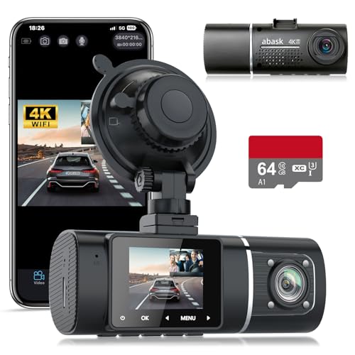 Dash Cam ABASK 4K (Full HD - 2.07 MP - 3840 x 2160 pixels) abask - Câmeras de vigilância - full hd, 4k, cmos, 30 fps