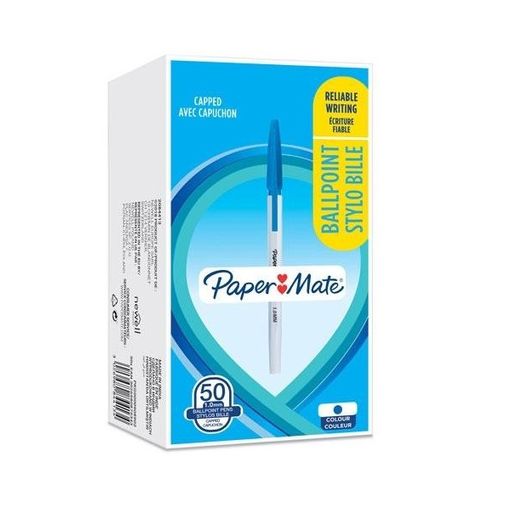 Esferográfica PAPERMATE Inkjoy 100 Azul e Transparente Paper Mate - Canetas - ponta laser, 0,7mm, azul, transparente