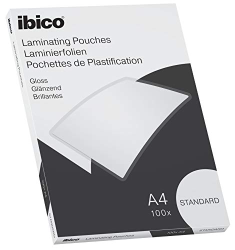 Pack 100 Folhas de Plastificação BASICS A4 Ibico - Filme de laminação, pochetes e folhas - 100 folhas, a4, proteção duradoura