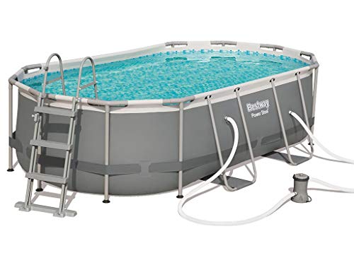 Piscina Tubular Redonda BESTWAY (427x250x100cm) Bestway - Brinquedos - 7.250 litros, estrutura metálica, seal & lock, pvc laminado