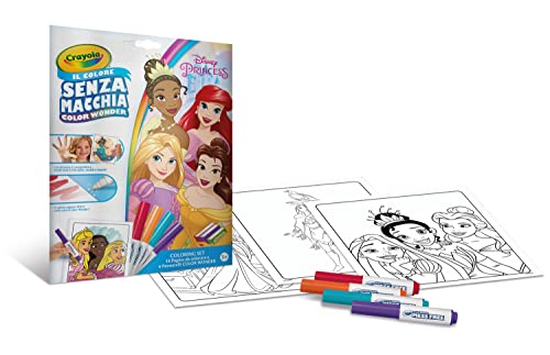 Color Wonder Disney Princesses (Idade Mínima Recomendada: 3 anos) CRAYOLA - Instrumentos de escrita e desenho - 3 anos, transparente, sem mancha, desenhos secretos