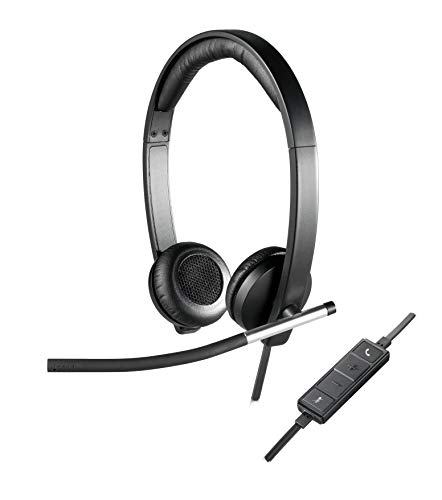 Auscultadores com Microfone Logitech H650e Preto Logitech - Fones de Ouvido com Microfone - microfone, preto