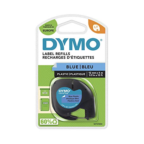 Fita para Etiquetadora DYMO LetraTAG Standard 12mm x 4m DYMO - Fitas de etiquetas e recargas - preto, poliéster, 12mm, 4m