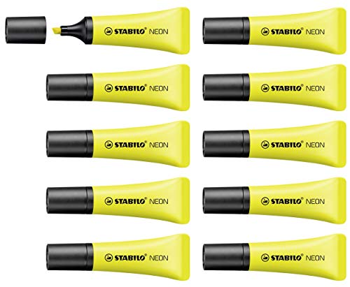 Marcadores Fluorescentes STABILO Neon 4-6 mm (Caixa de 10) Stabilo - Marcadores e marcadores de texto - fluorescentes, 4-6 mm, base água, fibra de poliéster