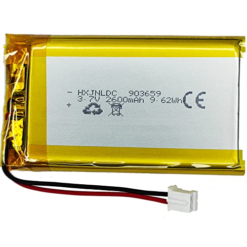 Bateria Recarregável DC 3.7V 2600mAh (Recondicionado Como Novo) HXJN - Baterias para telefone sem fio - 3.7V, 2600mAh, iões-lítio, preto