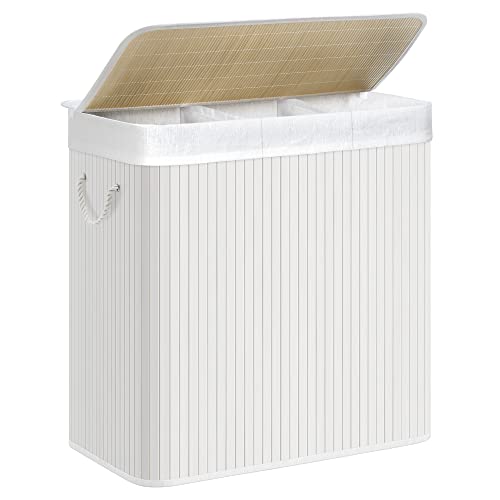 Caixa de Roupa Suja SONGMICS 150L (Bambu - 47x46x70cm) SONGMICS - Aparelhos de lavanderia - 150L, 20 kg, bambu, 47x46x70cm