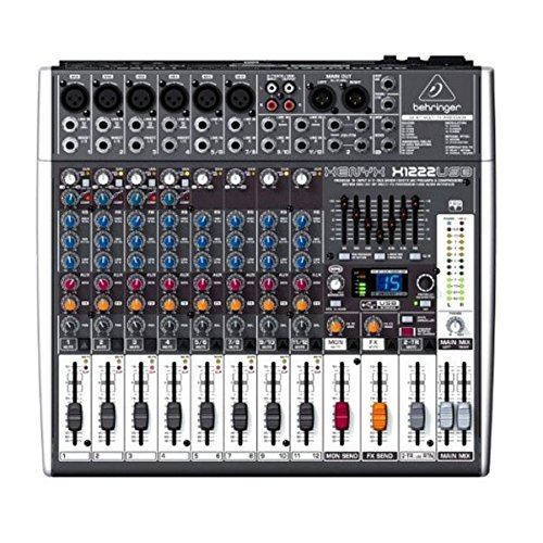 Mesa de mistura BEHRINGER XENYX X1222USB (Canais: 16) Behringer - Mesas de áudio - 16 canais, faders 12, compressores, processamento digital