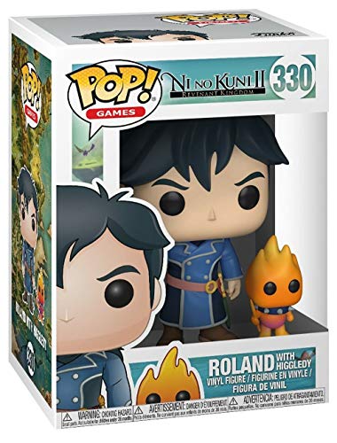 Figura FUNKO POP! Ni no Kuni II- Roland w/ Higgledy Funko - Bonecos de ação e brinquedo - vinil, 9 cm, Ni no Kuni II, roland