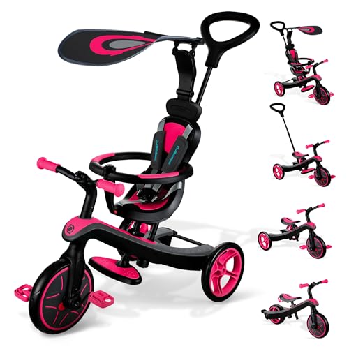 Triciclo GLOBBER Vegb0000632-110 (Rosa - Idade Mínima: 3) Globber - Triciclos - ajustável, 360º, segurança, bagagem