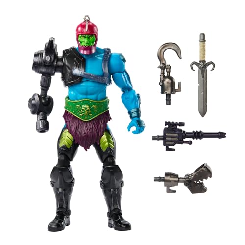 Figura MATTEL Trap Jaw Masters Of The Universe Mattel - Bonecos de ação e brinquedo - 17 cm, 30 pontos articulação, braço cibernético, quatro armas