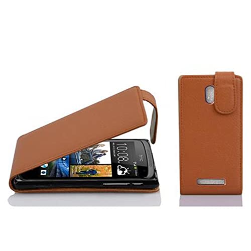 Capa HTC Desire 500 CADORABO Castanho Pele CADORABO - Capas para telemóveis - htc desire 500, castanho, pele