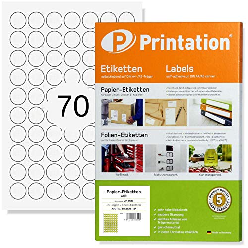Etiqueta para Impressão Avery 18027 | Preto Printation - Papel de impressora e copiadora - impressão, laser, adesivo permanente