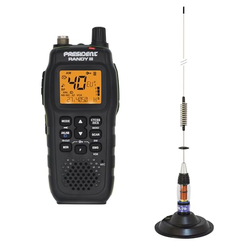 Rádio Transmissor Cb President Randy Iii Am/Fm ONLINESHOP SRL - Pontes e roteadores - am/fm, 40 canais, Dual Watch, filtro de ruido