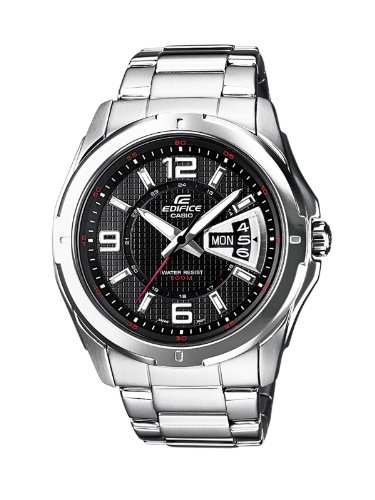 Relógio CASIO Homem Edifice EF-129D-1A (Aço - Preto) Casio - Relógios - led, cronómetro, resistente à água, pilhas