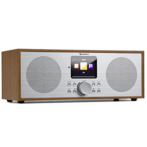 Rádio Internet AUNA SILVER STAR STEREO (Castanho) AUNA - Áudio - castanho, bluetooth, dab+, fm, 10.000 estações